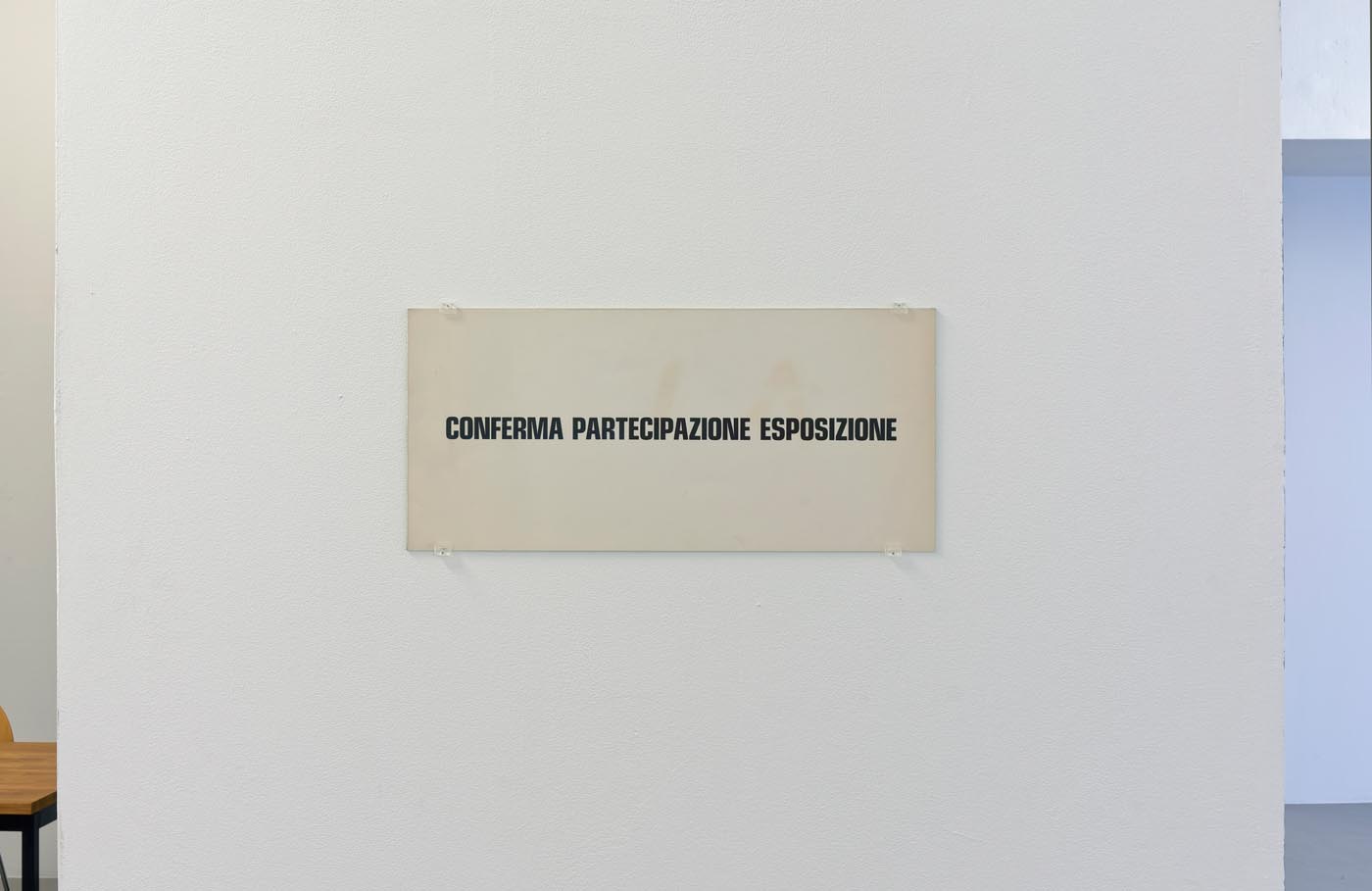 <p><em>Conferma partecipazione esposizione</em>, 1970, Emilio Prini. Courtesy: Archivo Emilio Prini, Turin.</p>